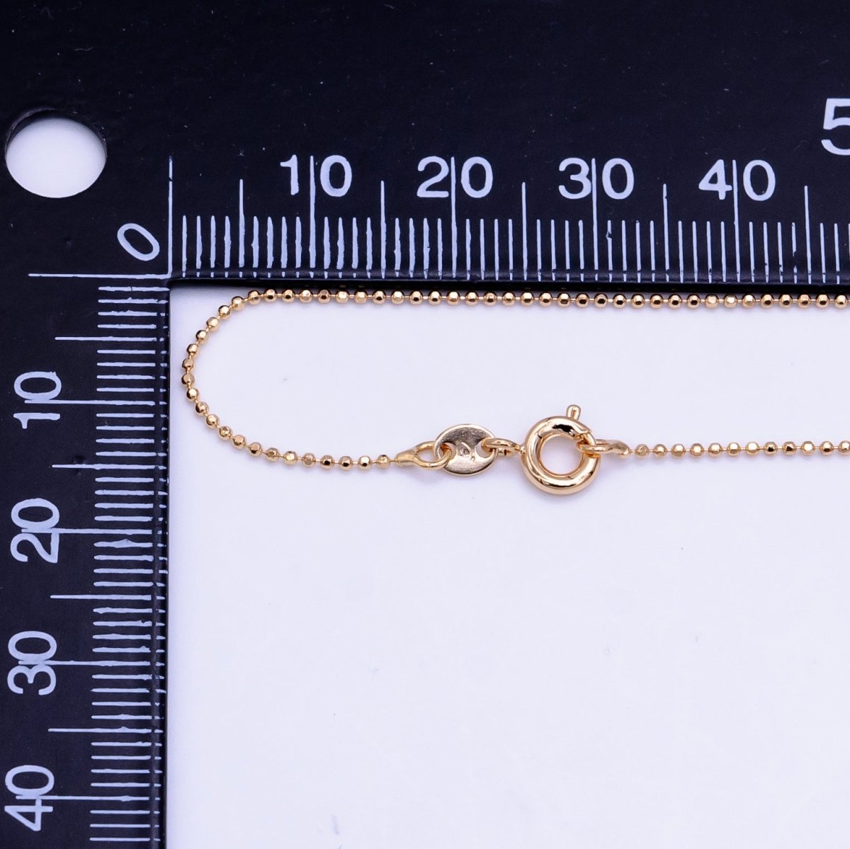 18K Gold Filled Delicate Bead Chain Necklace - 20 Inch