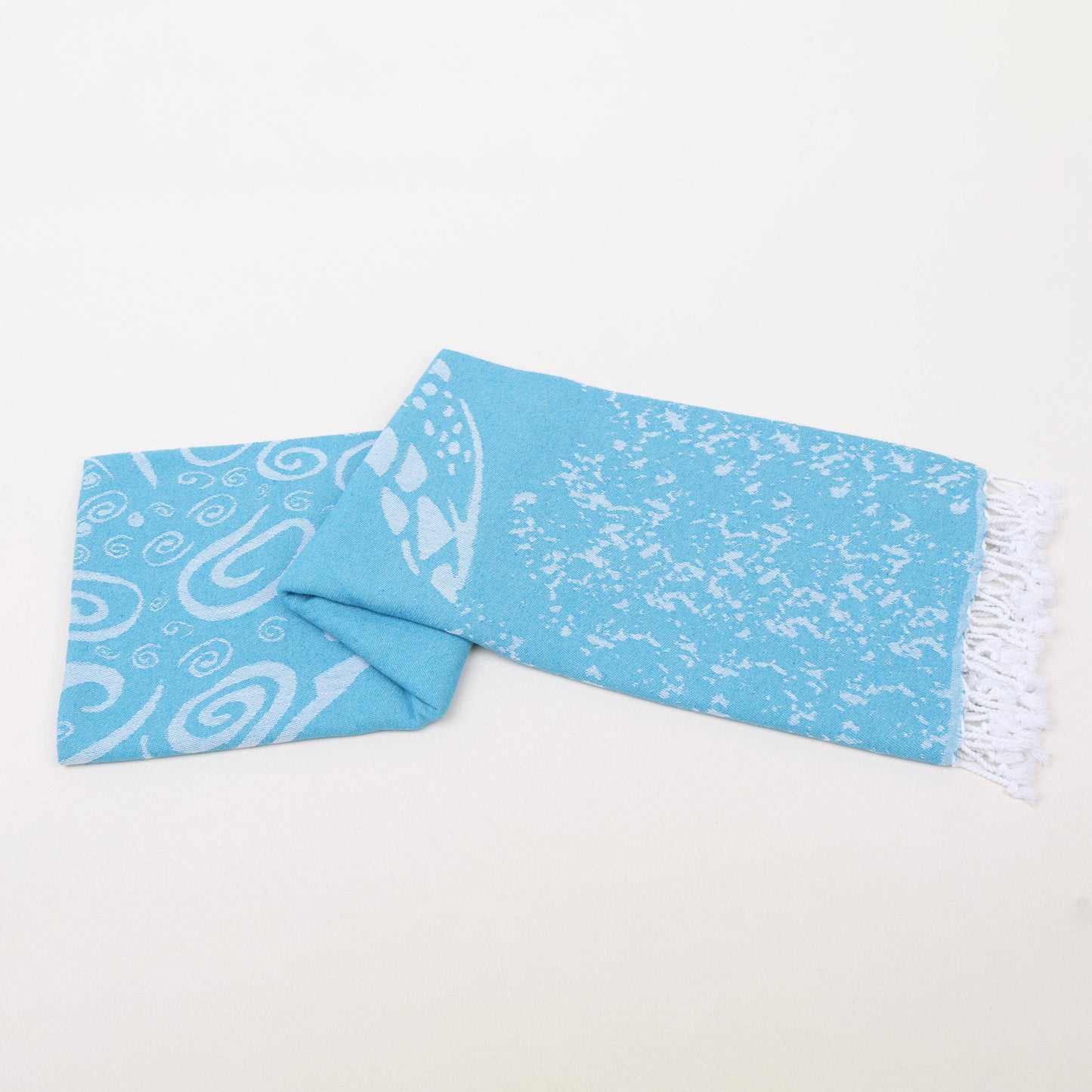 Turtle Pattern Turkish Towel – Organic & Beach-Ready