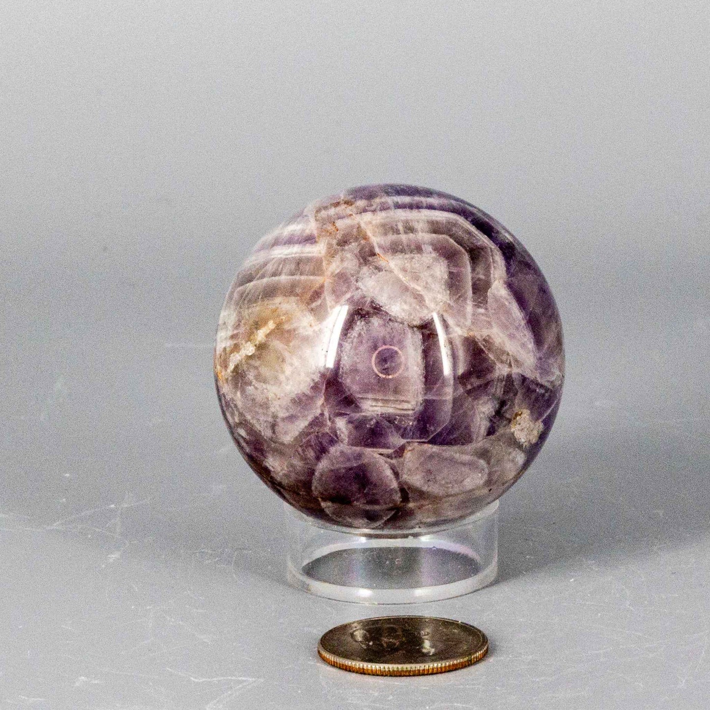 Dream Amethyst Crystal Sphere – Polished Violet Quartz Ball for Meditation & Decor