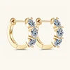 Moissanite Hoop Earrings | 925 Sterling Silver, GRA Certified