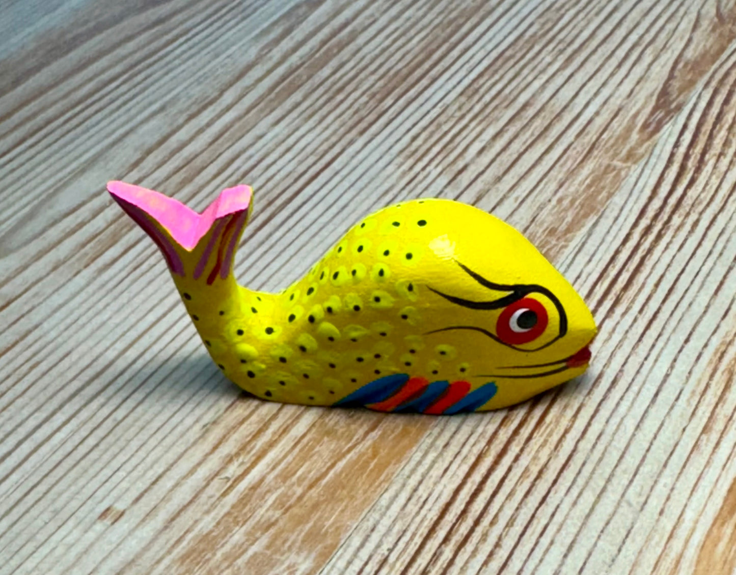 Alebrijes Colorful Fish - Hand-Painted Mexican Folk Art 1.5" x 2"