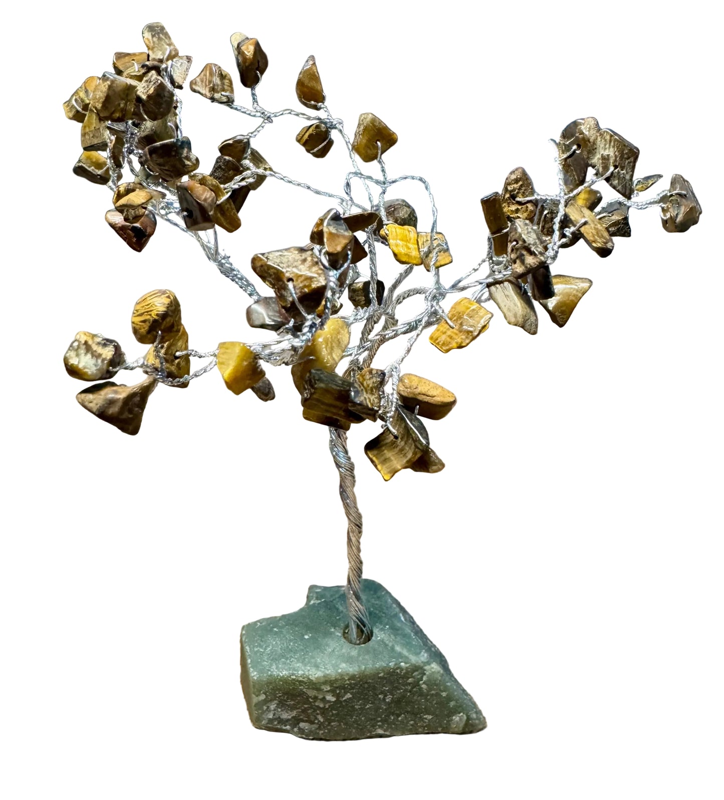Green Stone and Gemstone Tree - 6" to 8" Tall