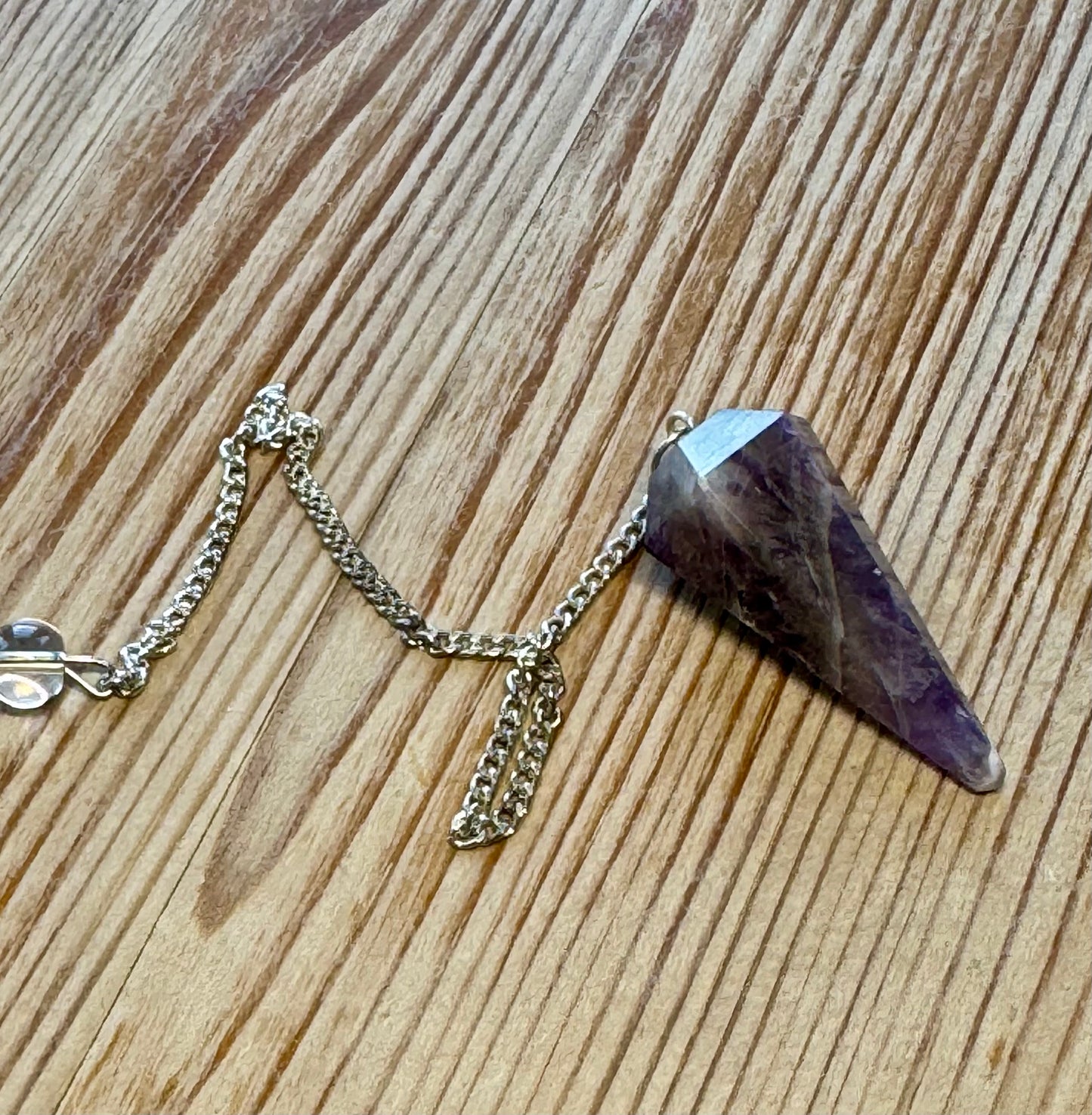 Gemstone Pendulum - with 8" silver chain