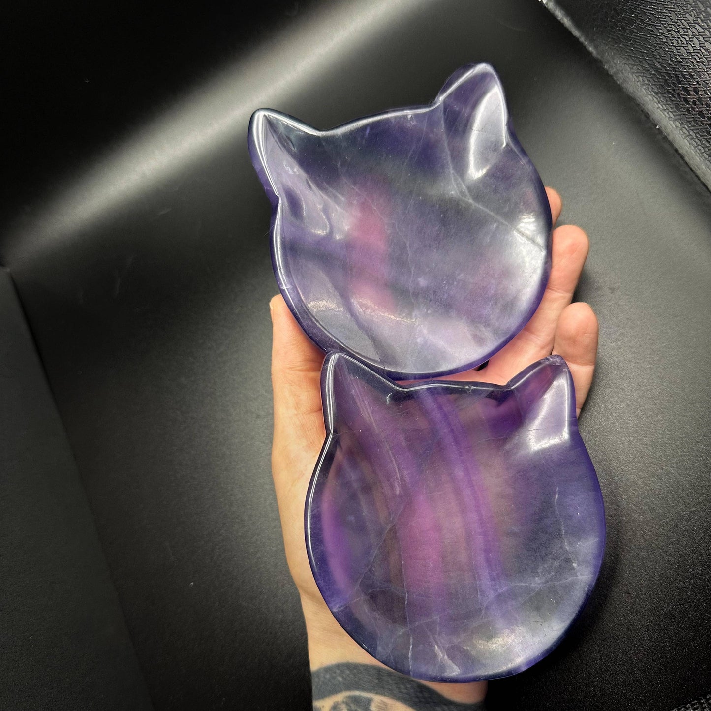 Purple Fluorite Cat Dish