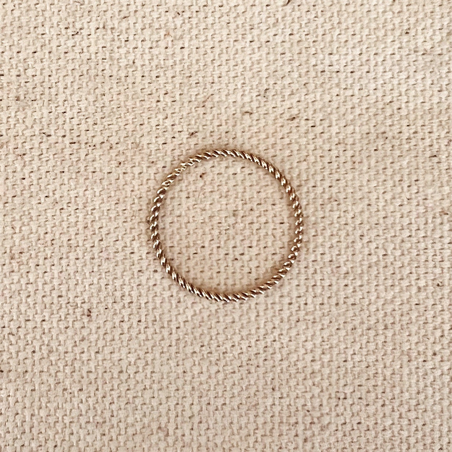 14k Gold Filled 1mm Twisted Stackable Ring