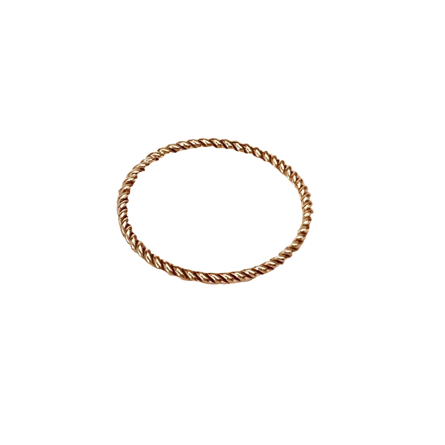 14k Gold Filled 1mm Twisted Stackable Ring