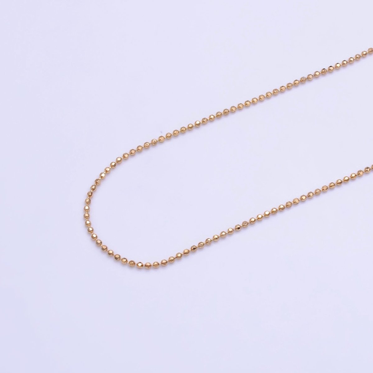 18K Gold Filled Delicate Bead Chain Necklace - 20 Inch