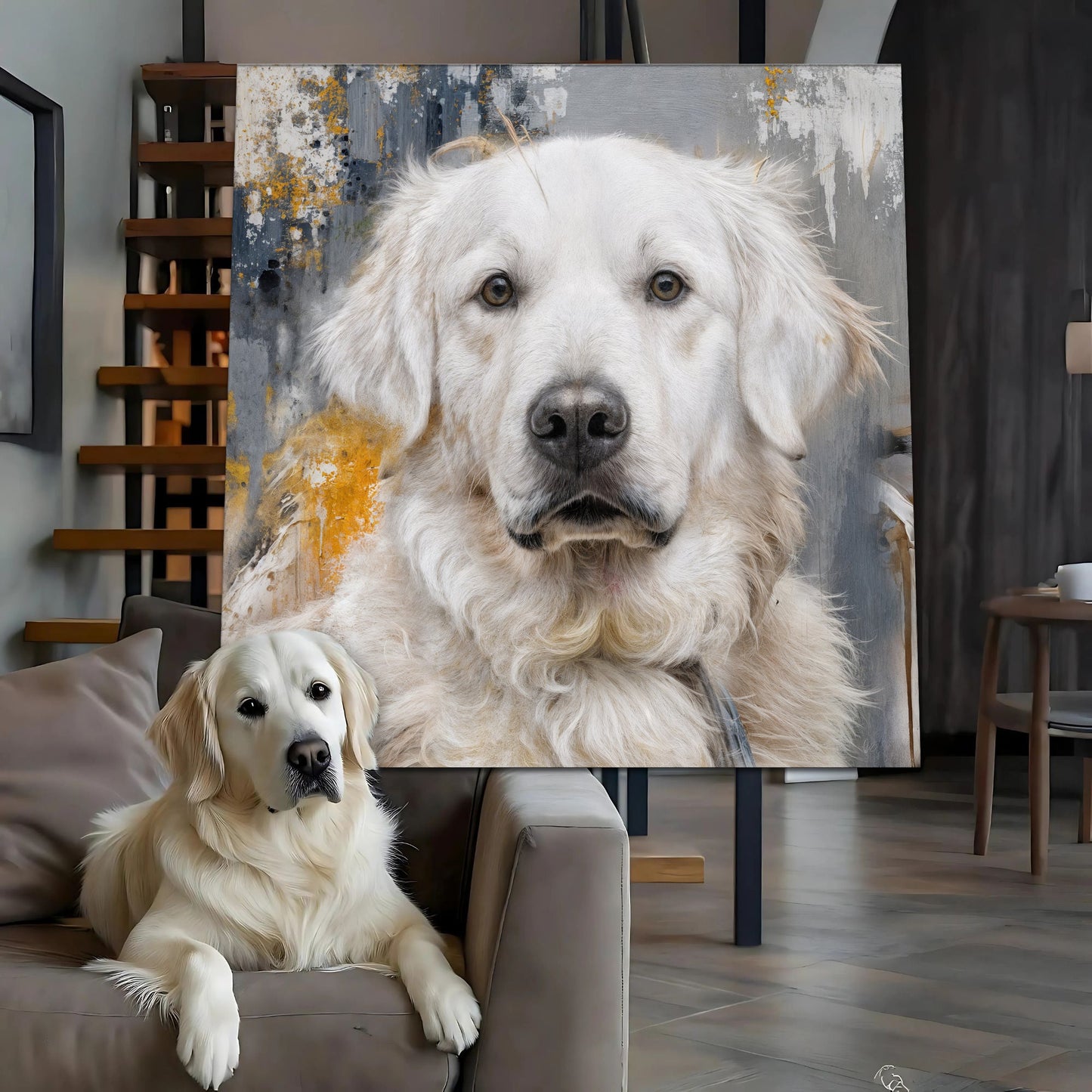 Customized Pet Portrait Abstract Wall Art – Premium Gallery Wrapped Canvas