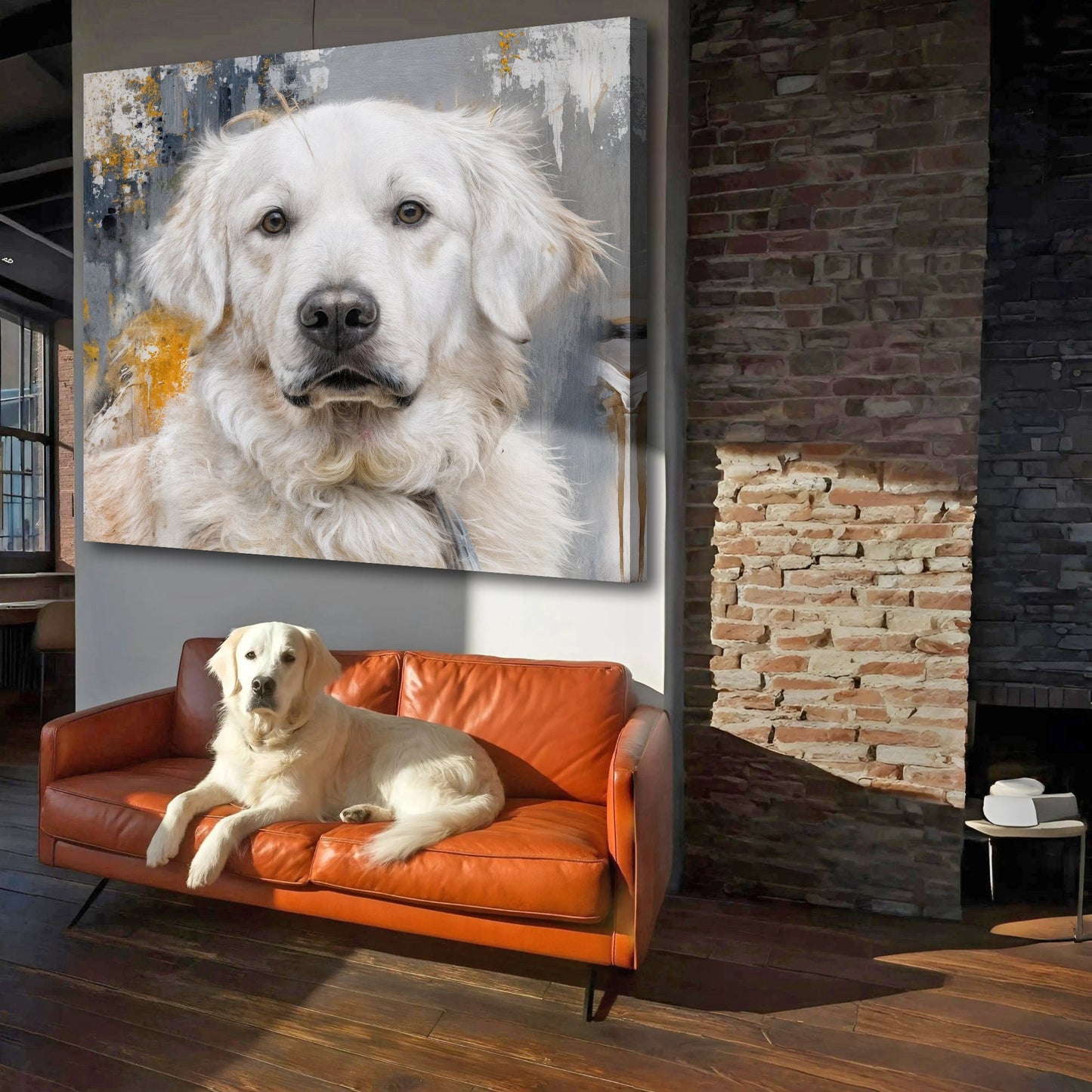 Customized Pet Portrait Abstract Wall Art – Premium Gallery Wrapped Canvas