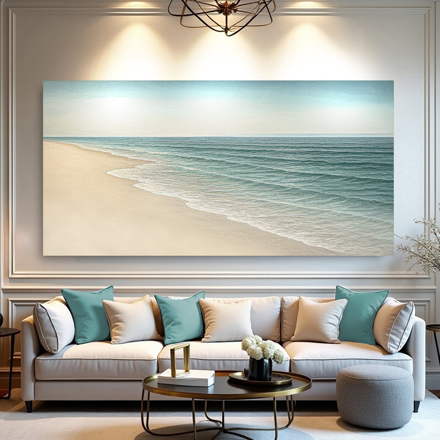 Beach Shoreline Coastal Wall Art II – Premium Gallery Wrapped Canvas
