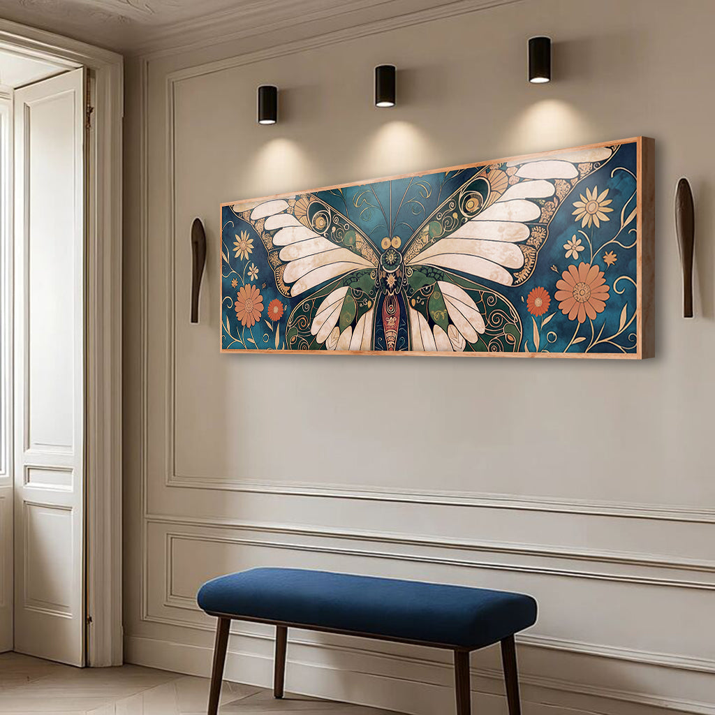 Abstract Vintage Butterfly Wall Art – Premium Gallery Wrapped Canvas