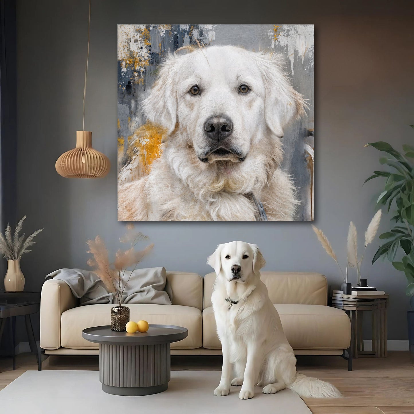 Customized Pet Portrait Abstract Wall Art – Premium Gallery Wrapped Canvas