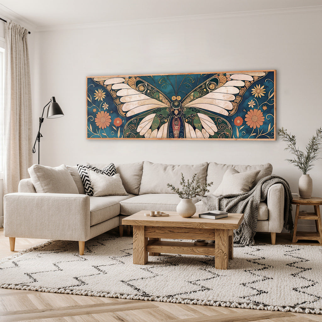 Abstract Vintage Butterfly Wall Art – Premium Gallery Wrapped Canvas