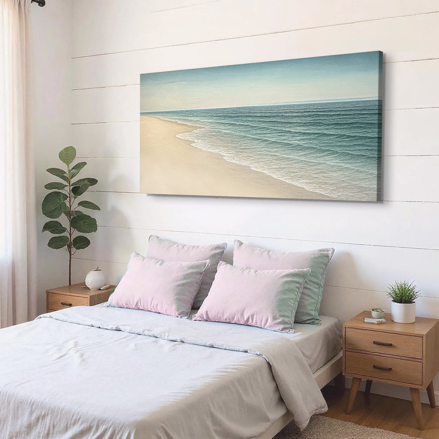 Beach Shoreline Coastal Wall Art II – Premium Gallery Wrapped Canvas