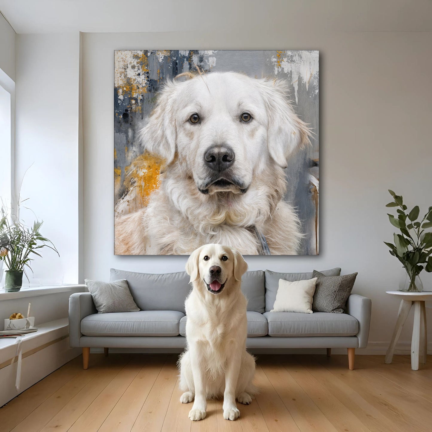 Customized Pet Portrait Abstract Wall Art – Premium Gallery Wrapped Canvas