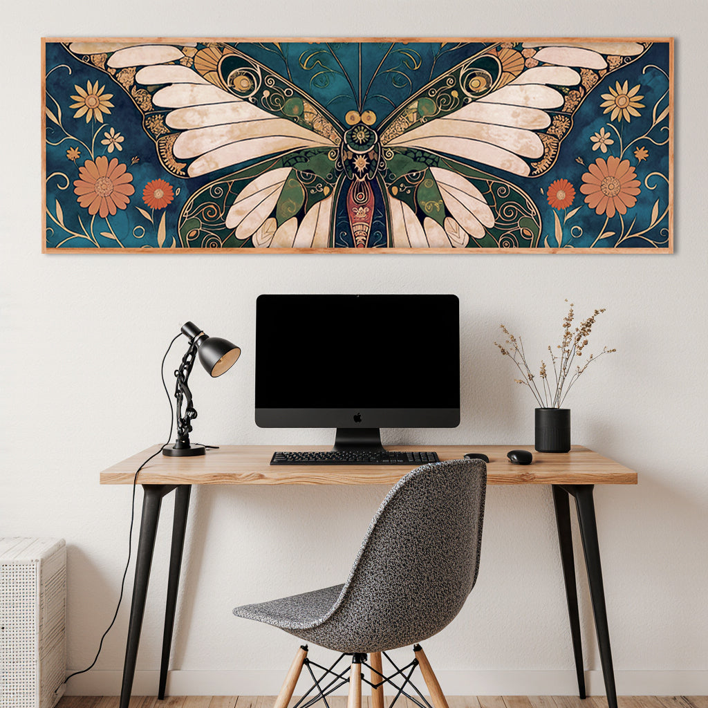 Abstract Vintage Butterfly Wall Art – Premium Gallery Wrapped Canvas