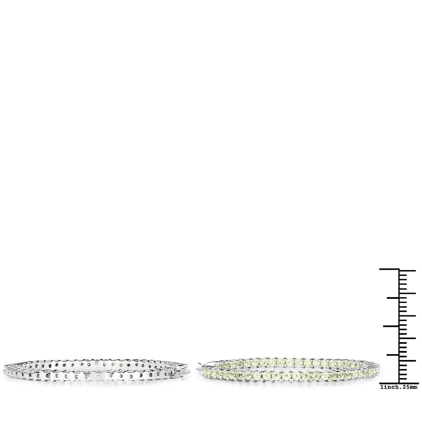 Genuine Peridot Dangle Earrings in .925 Sterling Silver — 3.50 ctw