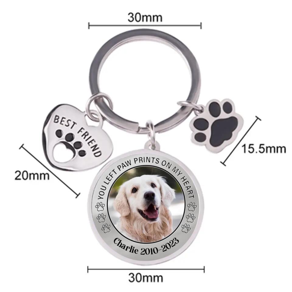 Personalized Pet Memorial Keychain | Custom Photo Charm | Dog & Cat Keepsake Gift