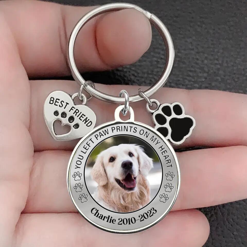Personalized Pet Memorial Keychain | Custom Photo Charm | Dog & Cat Keepsake Gift
