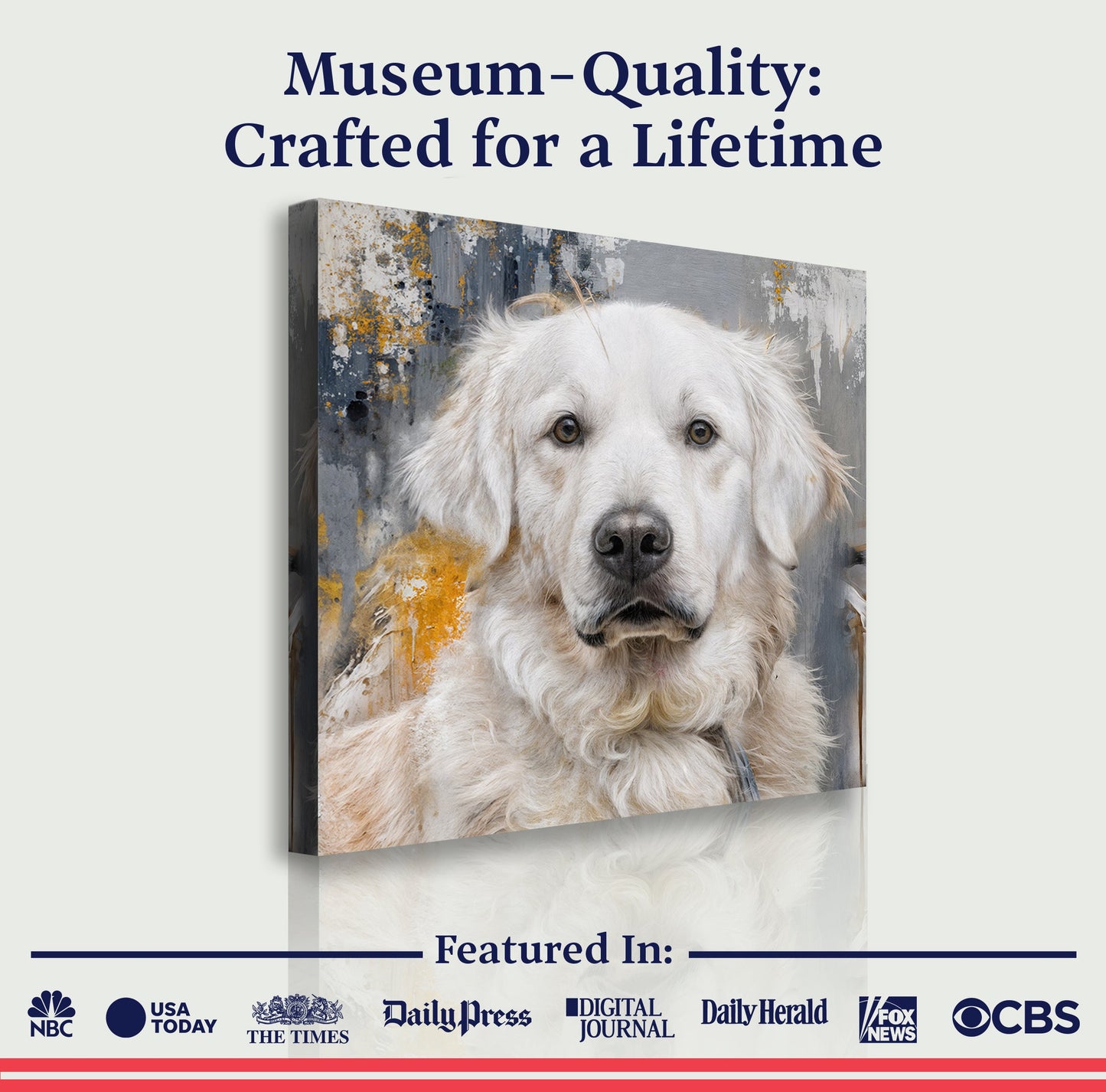 Customized Pet Portrait Abstract Wall Art – Premium Gallery Wrapped Canvas