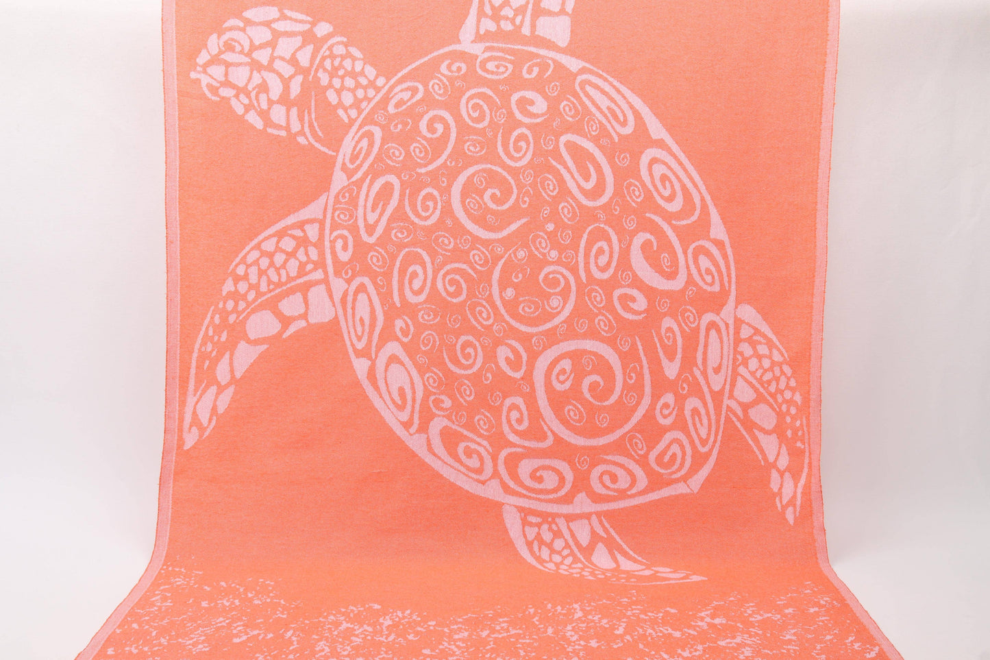 Turtle Pattern Turkish Towel – Organic & Beach-Ready