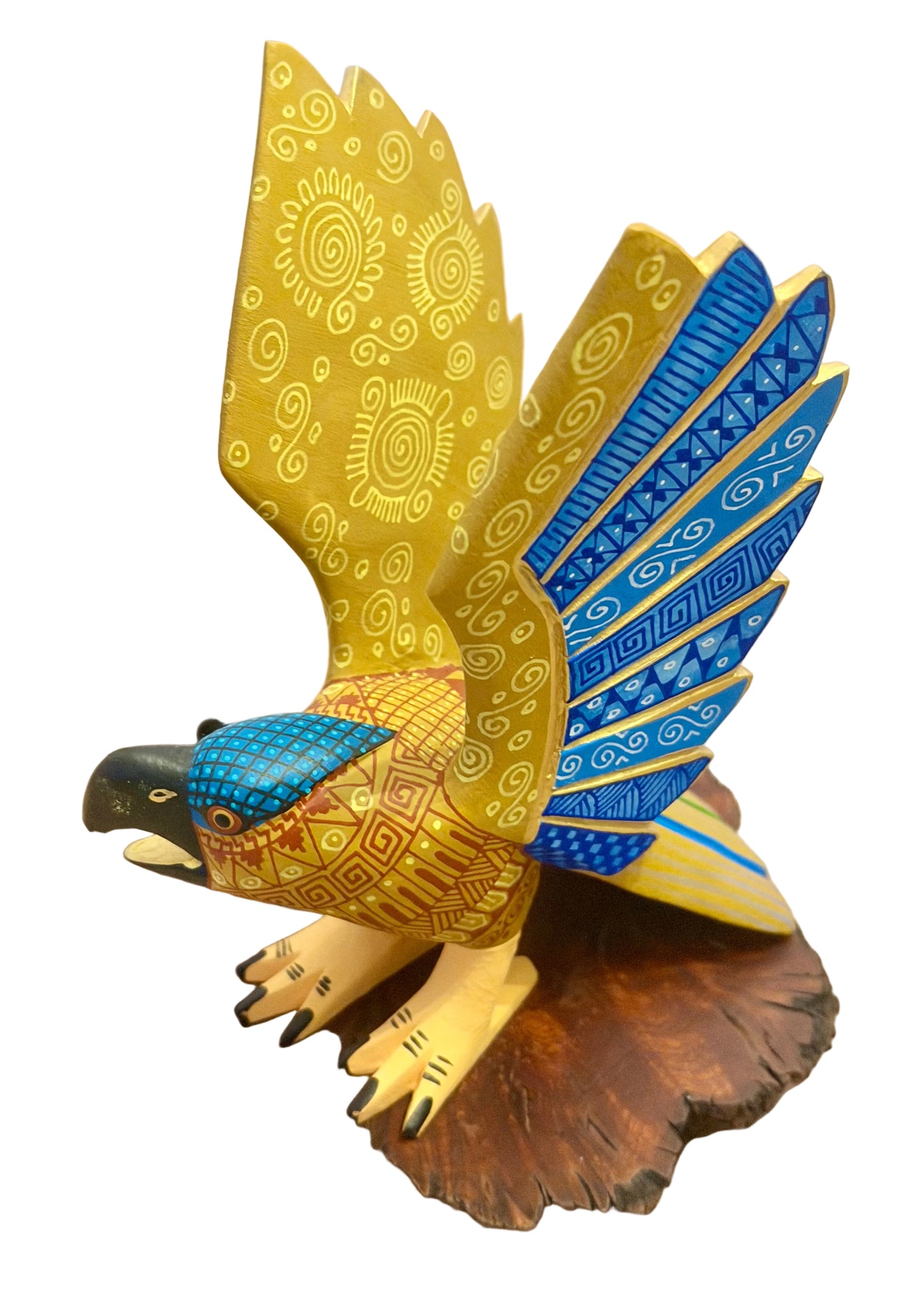 Authentic Oaxacan Alebrije - Hand-Painted Hawk