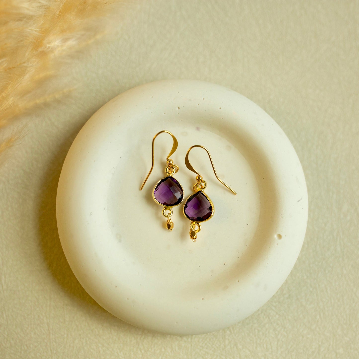 Ballet Drop Earrings | Natural Gemstone, 14K Gold Vermeil