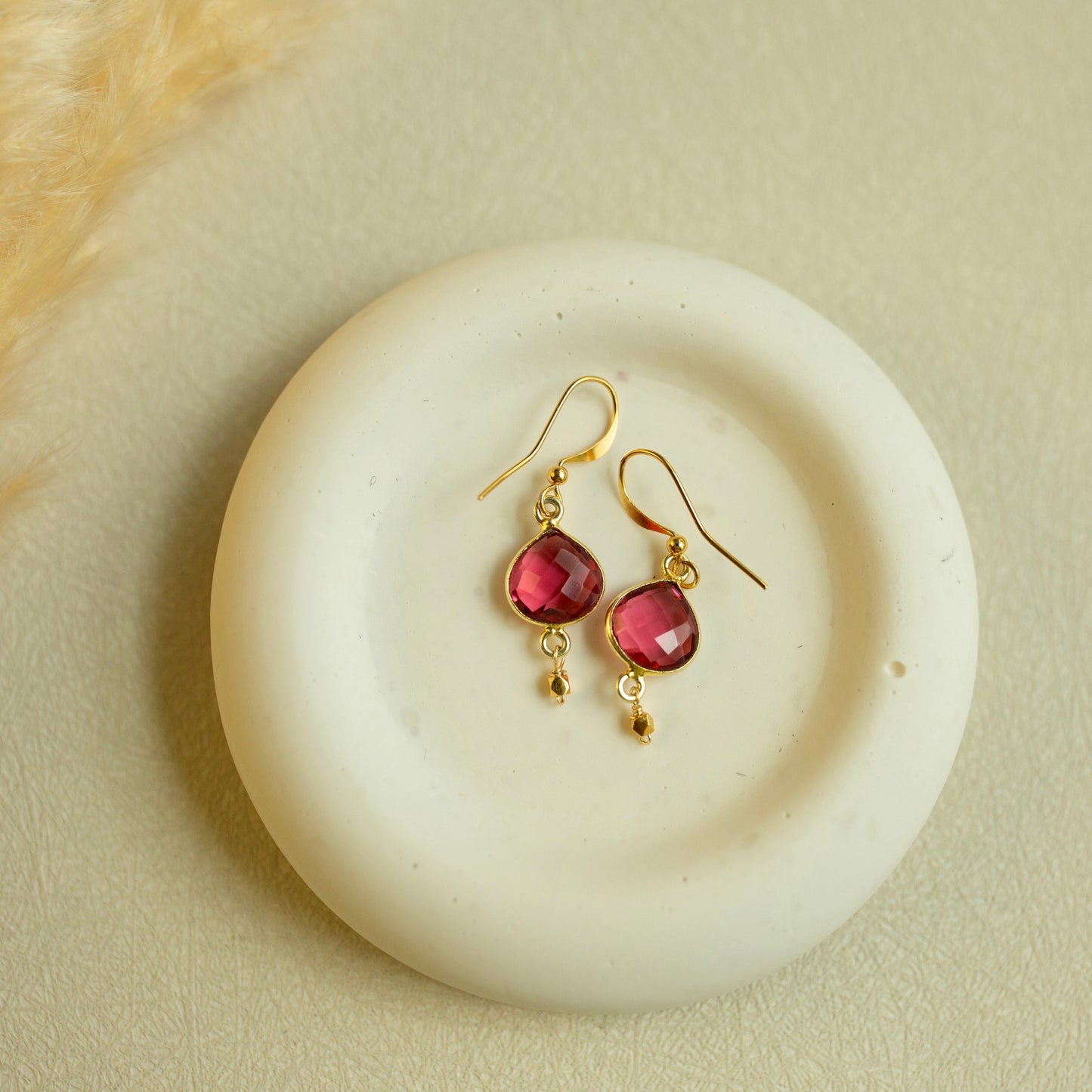 Ballet Drop Earrings | Natural Gemstone, 14K Gold Vermeil