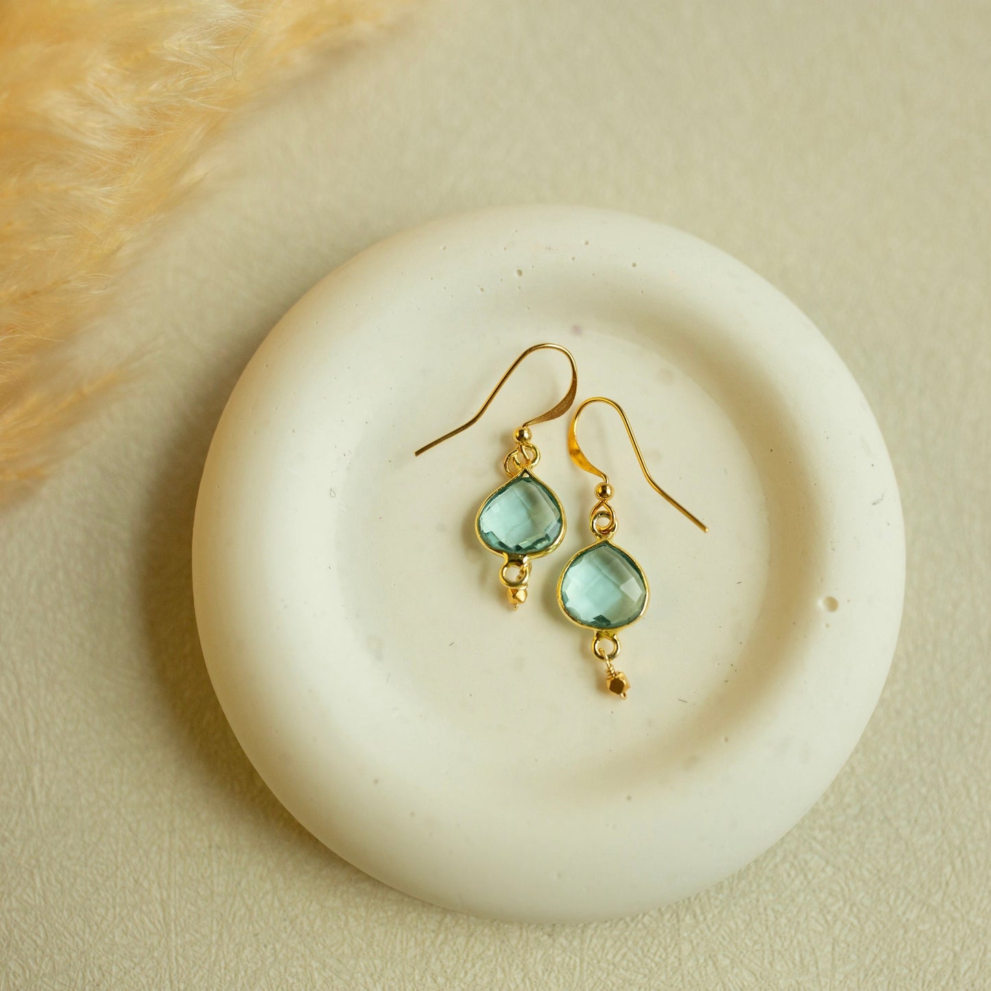 Ballet Drop Earrings | Natural Gemstone, 14K Gold Vermeil
