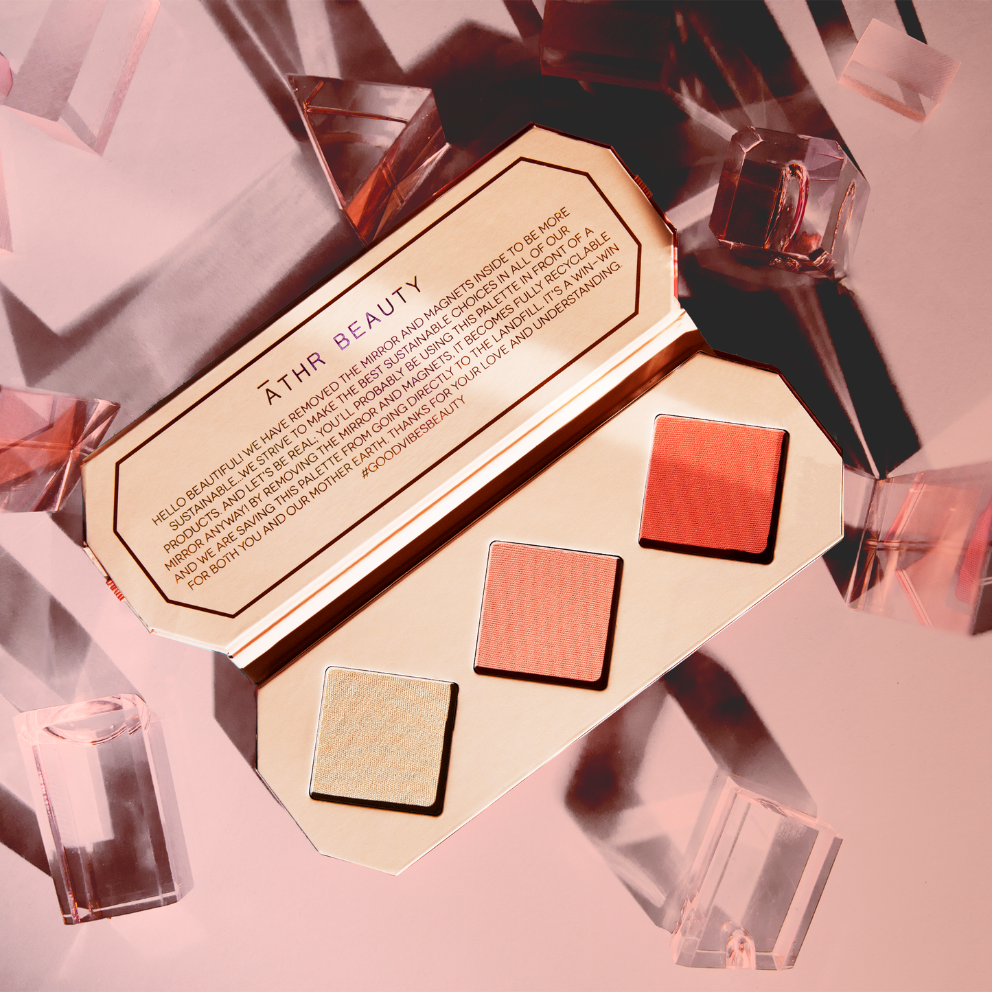 Crystal Charged Cheek Palette – Blush & Highlighter Trio