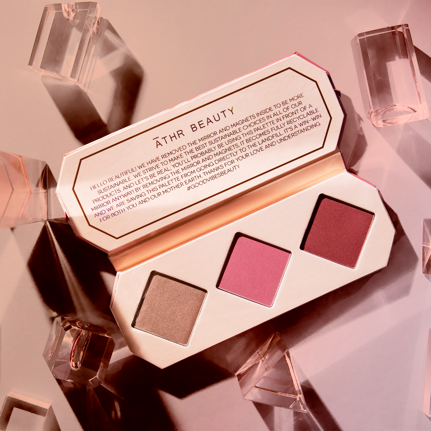 Crystal Charged Cheek Palette – Blush & Highlighter Trio