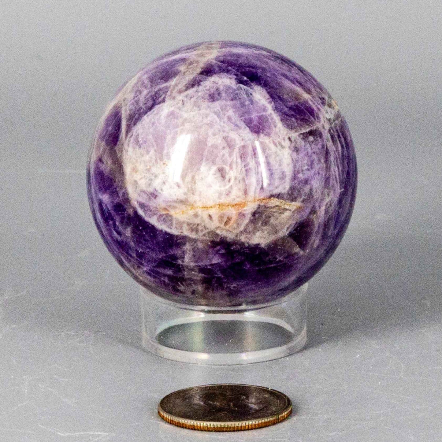 Dream Amethyst Crystal Sphere – Polished Violet Quartz Ball for Meditation & Decor