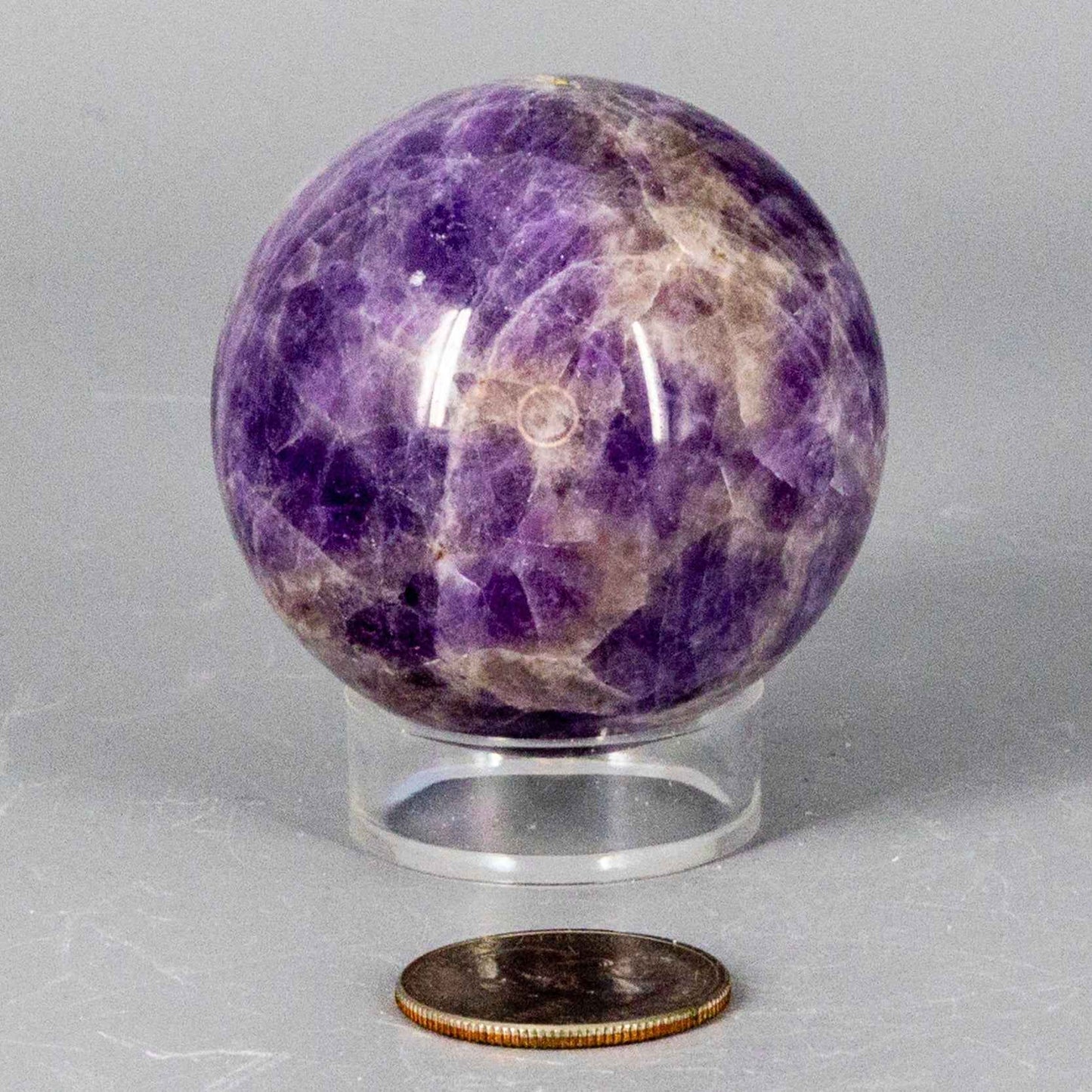 Dream Amethyst Crystal Sphere – Polished Violet Quartz Ball for Meditation & Decor