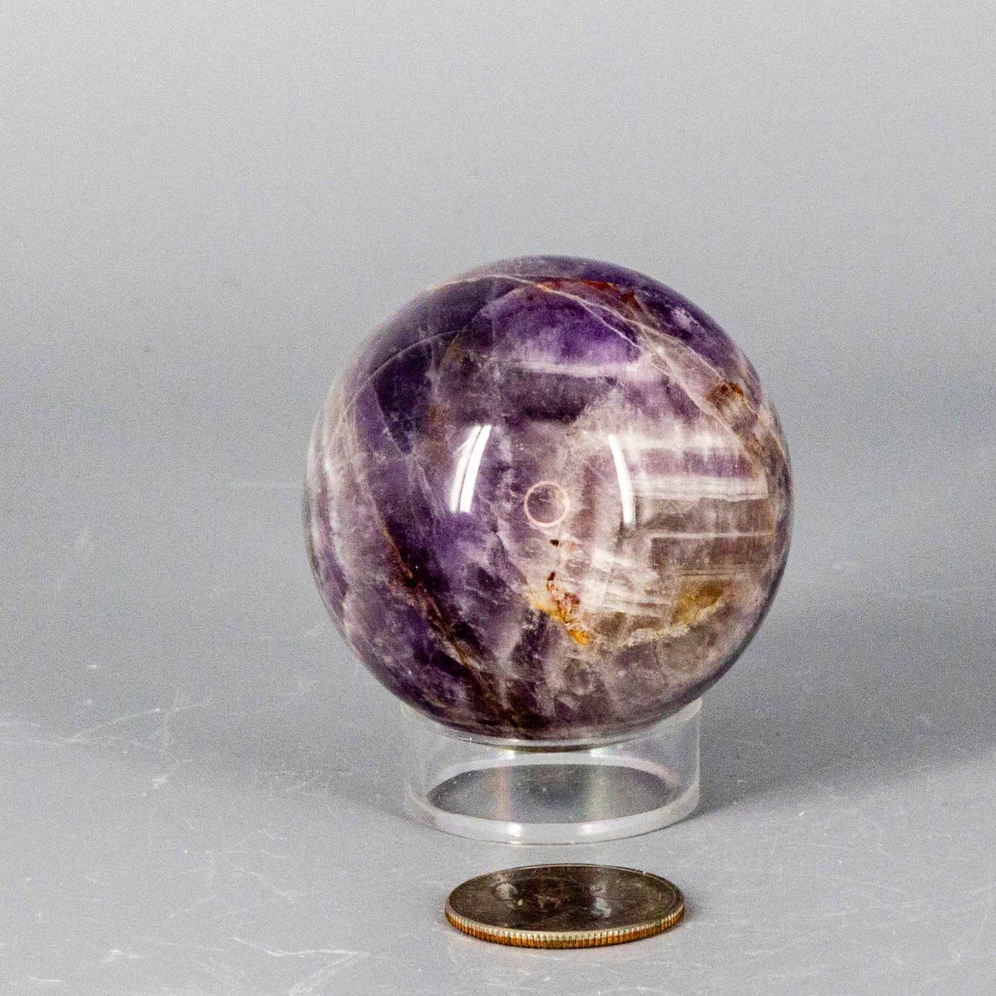 Dream Amethyst Crystal Sphere – Polished Violet Quartz Ball for Meditation & Decor