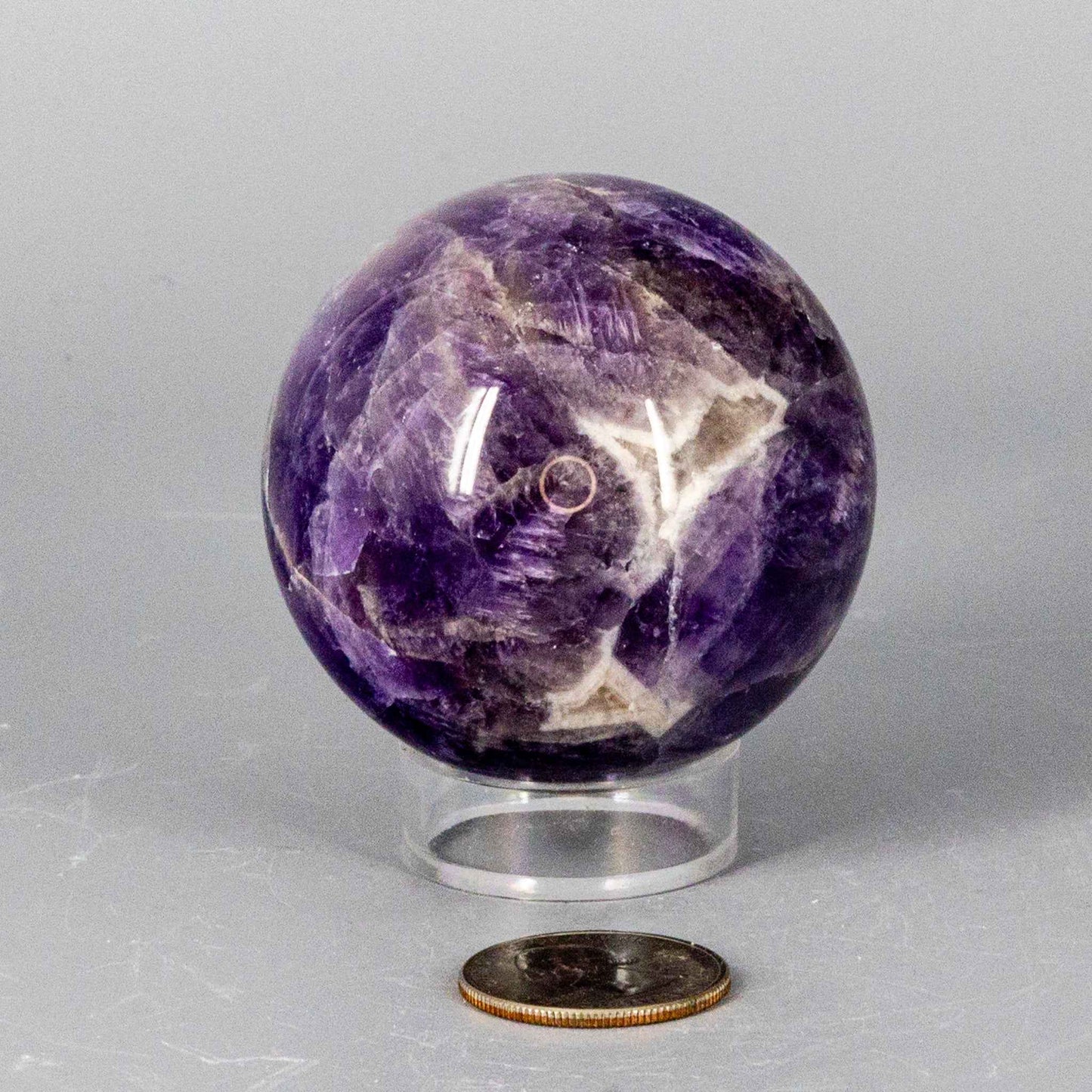 Dream Amethyst Crystal Sphere – Polished Violet Quartz Ball for Meditation & Decor