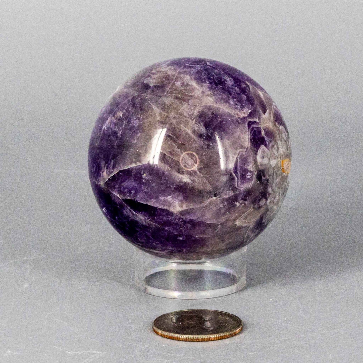 Dream Amethyst Crystal Sphere – Polished Violet Quartz Ball for Meditation & Decor