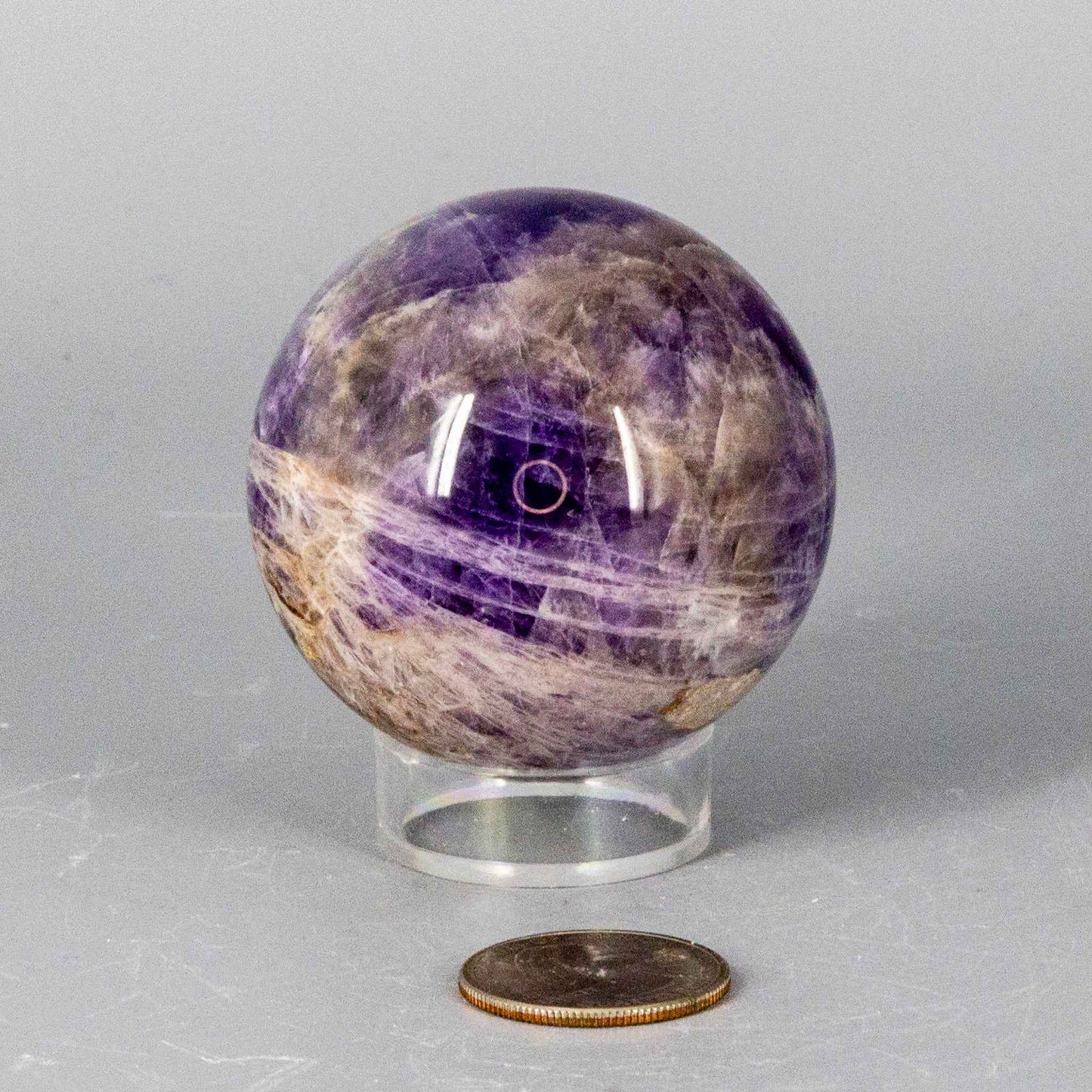 Dream Amethyst Crystal Sphere – Polished Violet Quartz Ball for Meditation & Decor
