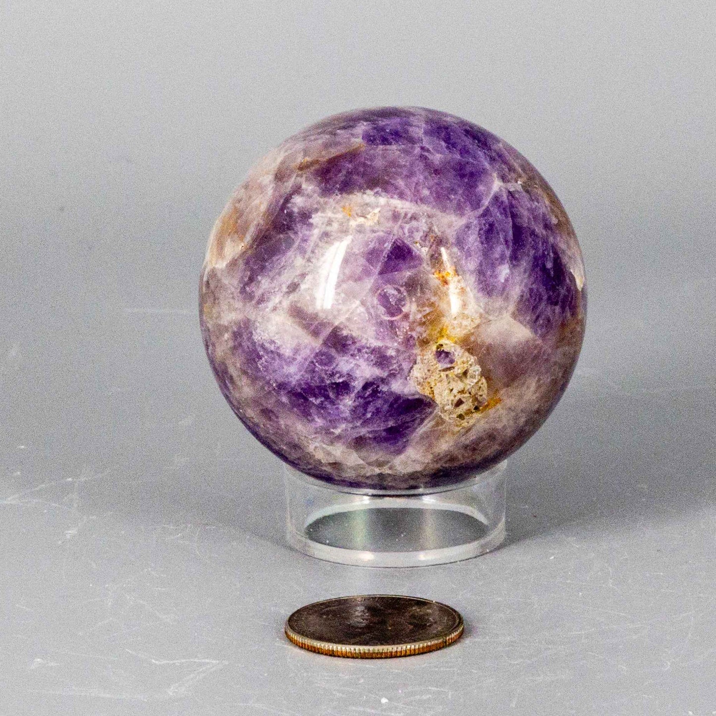 Dream Amethyst Crystal Sphere – Polished Violet Quartz Ball for Meditation & Decor