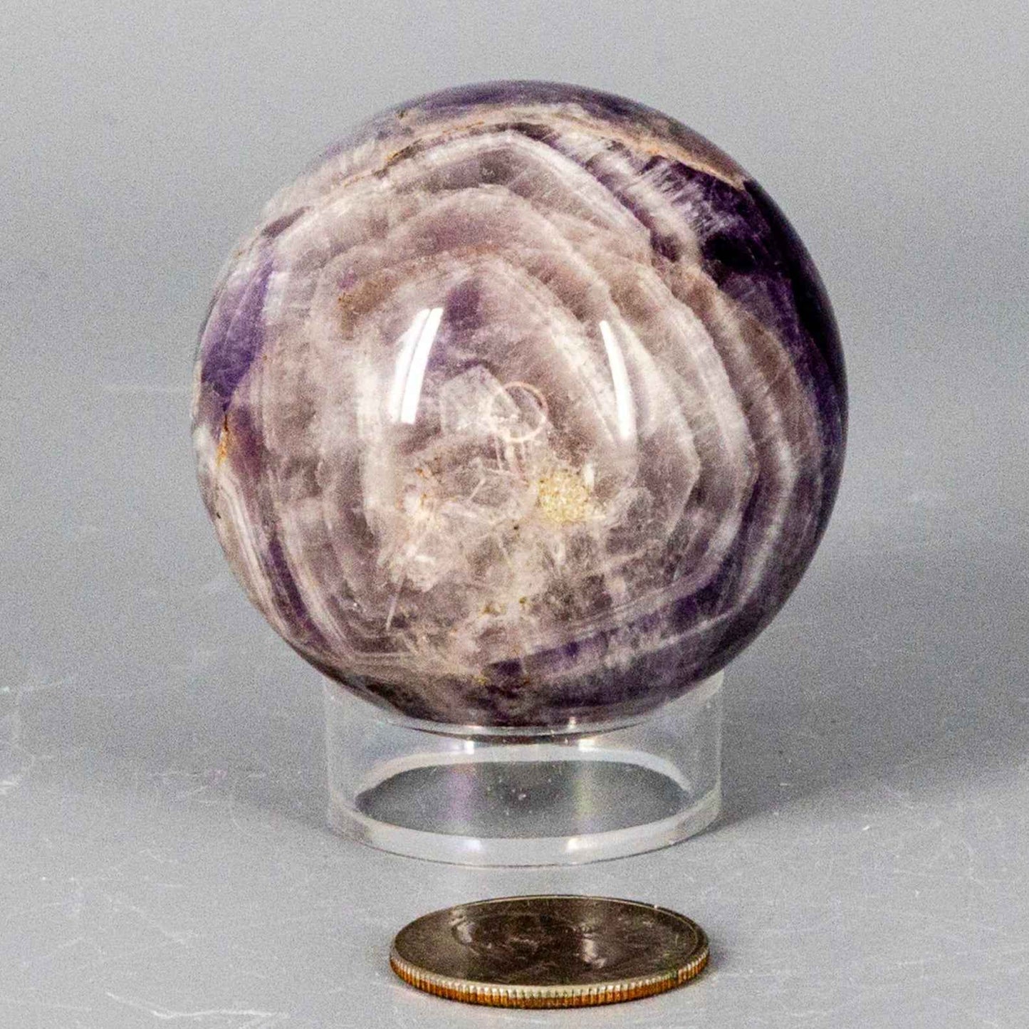 Dream Amethyst Crystal Sphere – Polished Violet Quartz Ball for Meditation & Decor