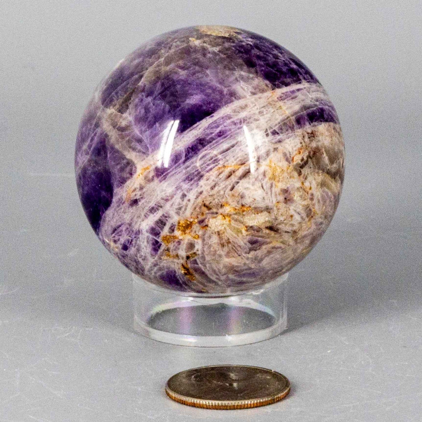Dream Amethyst Crystal Sphere – Polished Violet Quartz Ball for Meditation & Decor