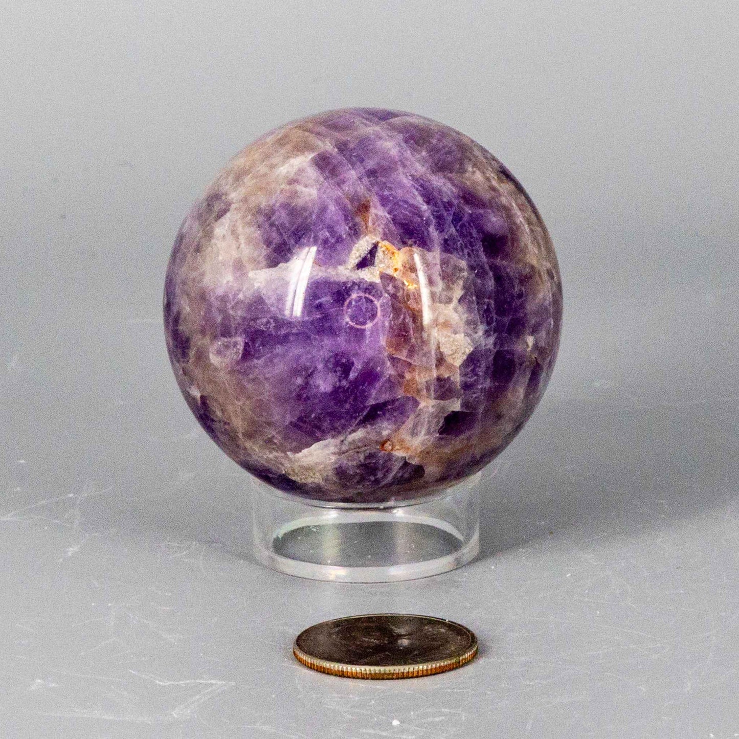 Dream Amethyst Crystal Sphere – Polished Violet Quartz Ball for Meditation & Decor