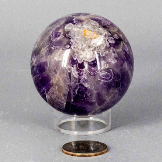 Dream Amethyst Crystal Sphere – Polished Violet Quartz Ball for Meditation & Decor
