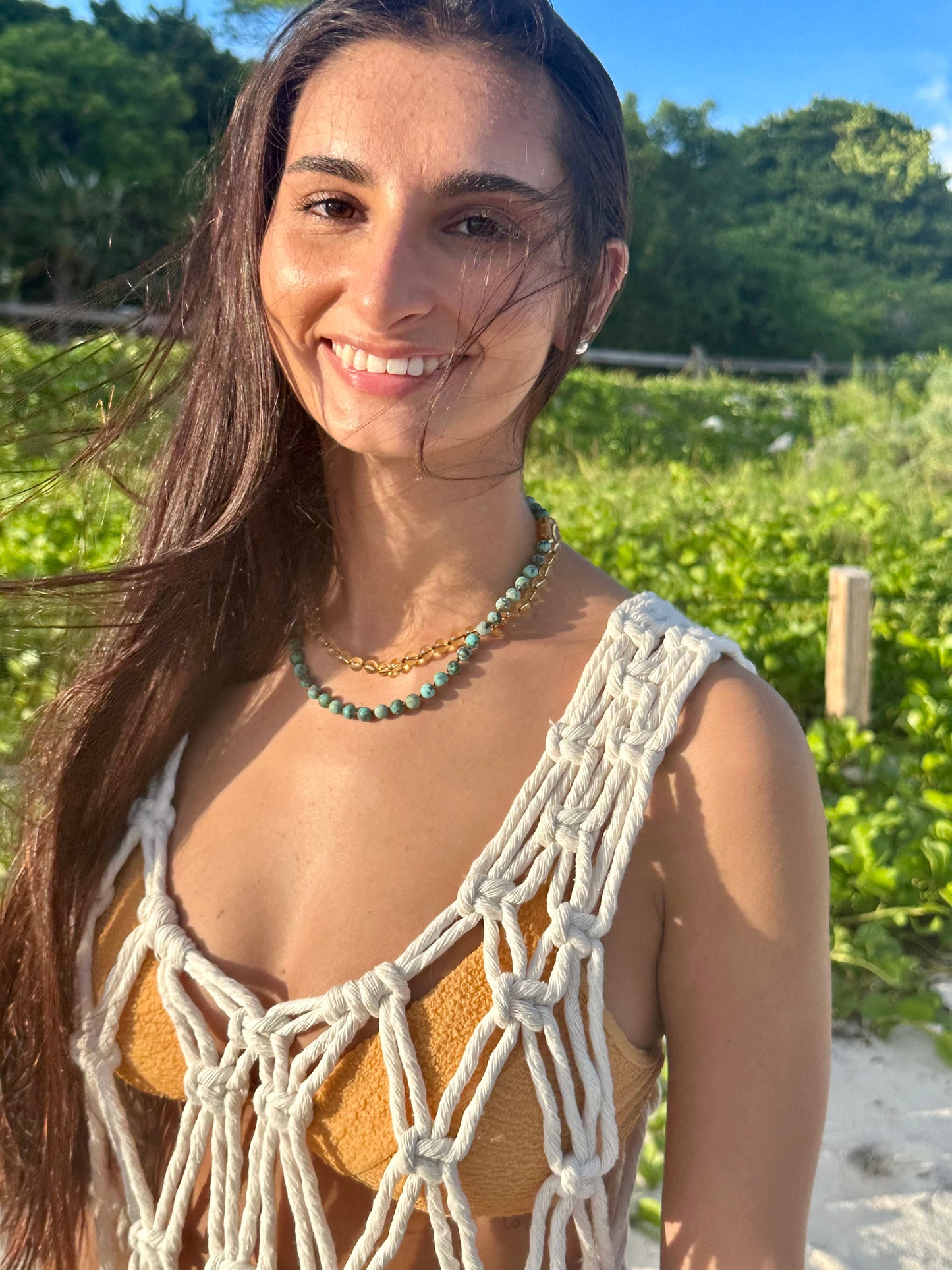Pure Citrine Gemstone Bead Necklace | Baby, Child & Adult Sizes