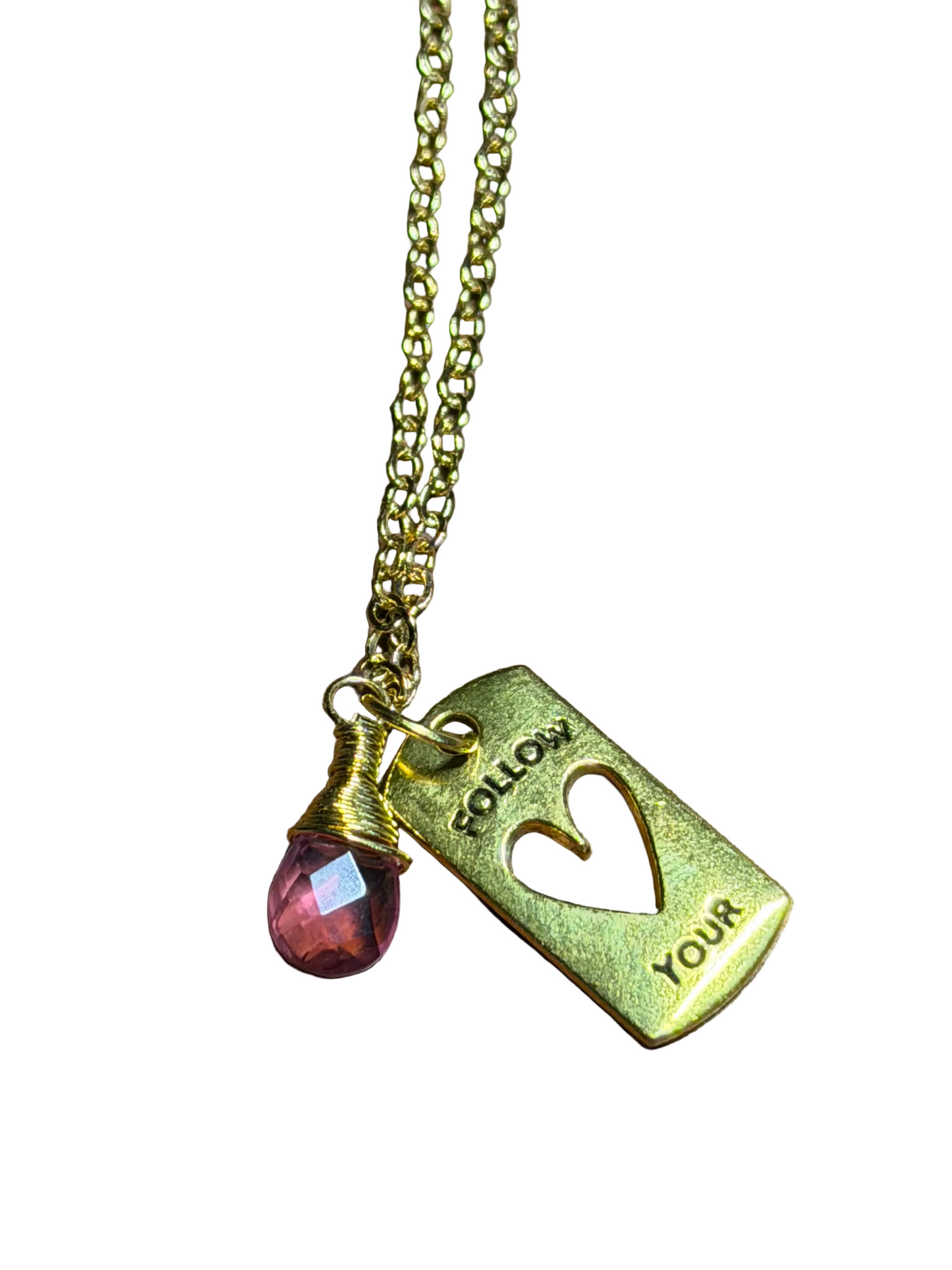 Semiprecious Gemstone Droplet Gold Necklaces