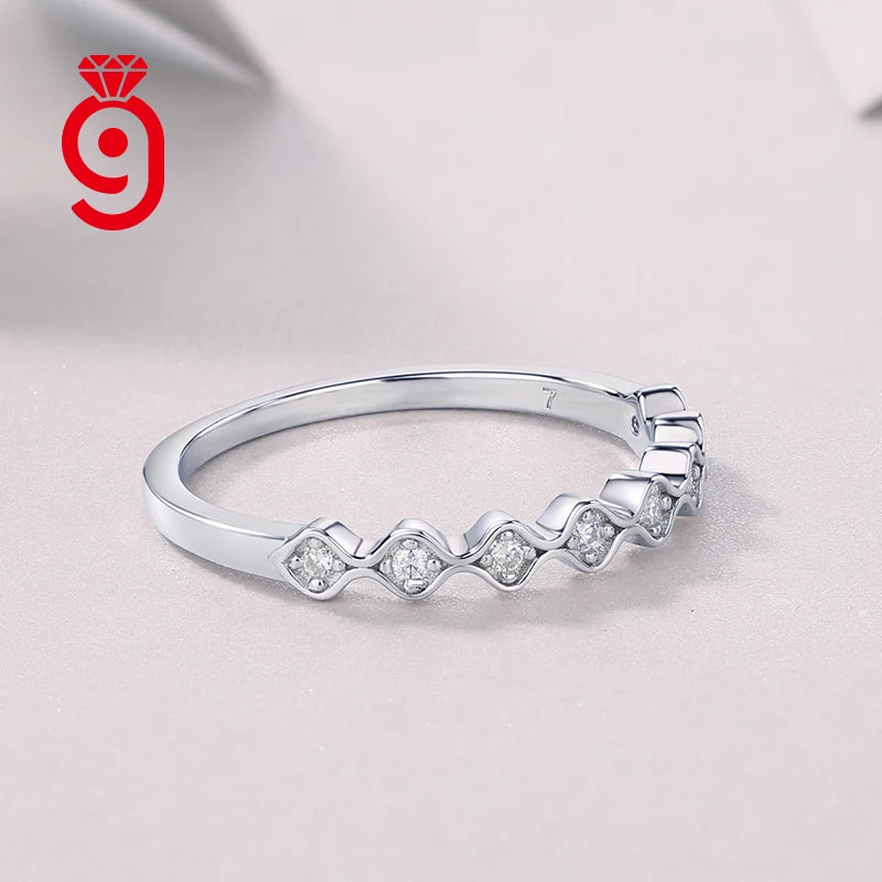 VVS1 Moissanite Eternity Band Ring | 925 Sterling Silver