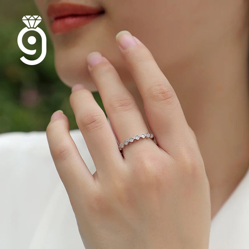 VVS1 Moissanite Eternity Band Ring | 925 Sterling Silver