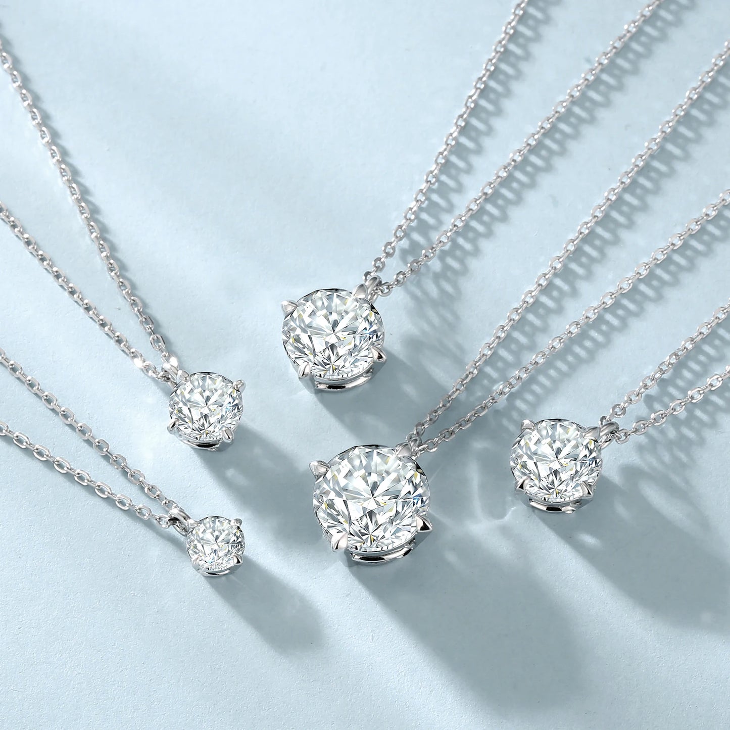 Moissanite Solitaire Pendant Necklace | GRA Certified, 925 Sterling Silver