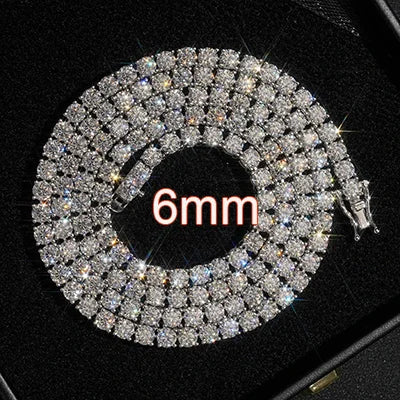 VVS Moissanite Tennis Chain & Bracelet | 2mm–6mm | White Gold, Gold & Rose Gold