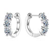 Moissanite Hoop Earrings | 925 Sterling Silver, GRA Certified