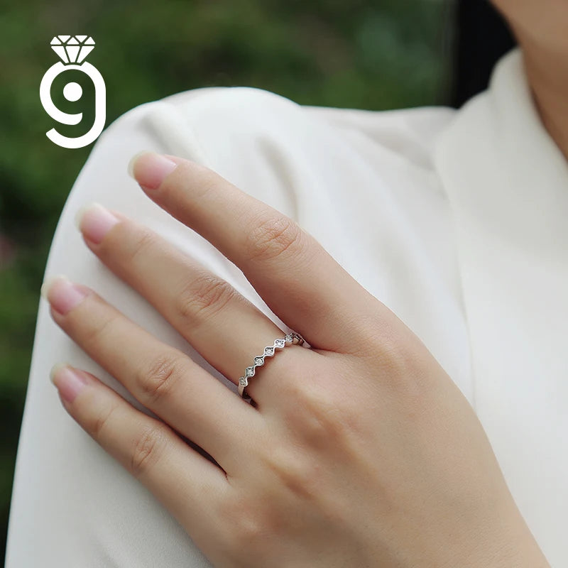 VVS1 Moissanite Eternity Band Ring | 925 Sterling Silver